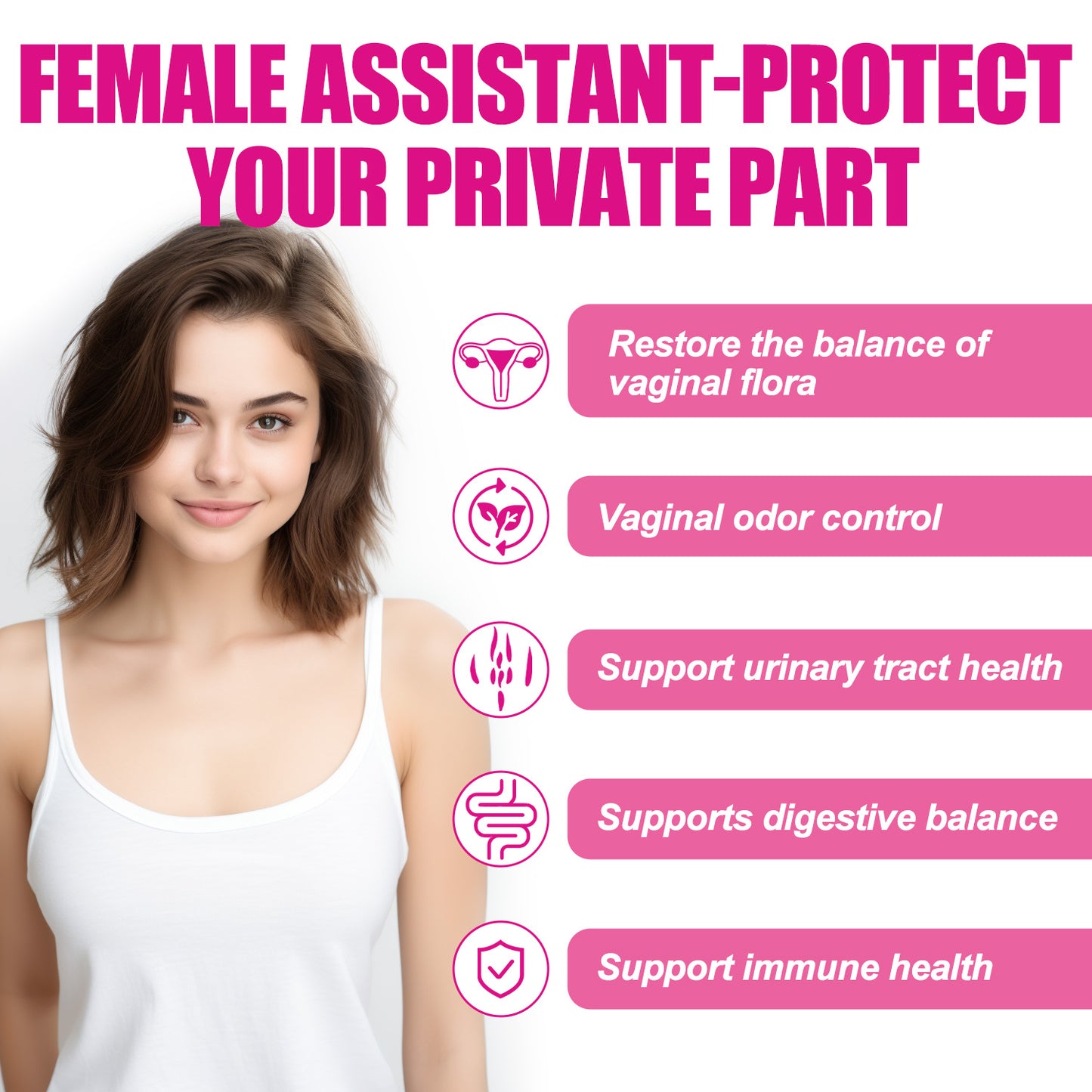 DVO Women's Probiotics for Vaginal Health Care Odor Inflammation 60 Billions Probiotic Cranberry Blend Supports for Urinary Tract Support, 60 Capsules